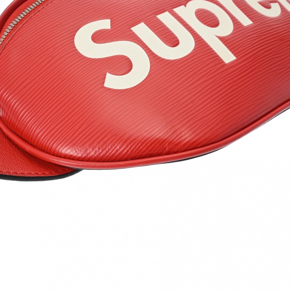 Louis Vuitton Red Leather Epi LV Supreme Bag Collaboration Body Bum - Picture 4 of 11